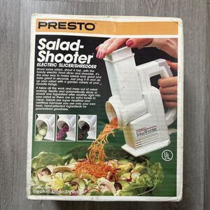 Presto Salad Shooter 02910 Electric Slicer Shredder White NEW Sealed in Box